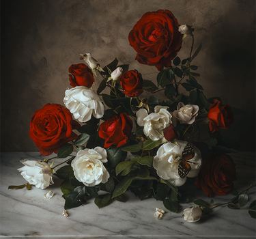 Red Roses from the Garden